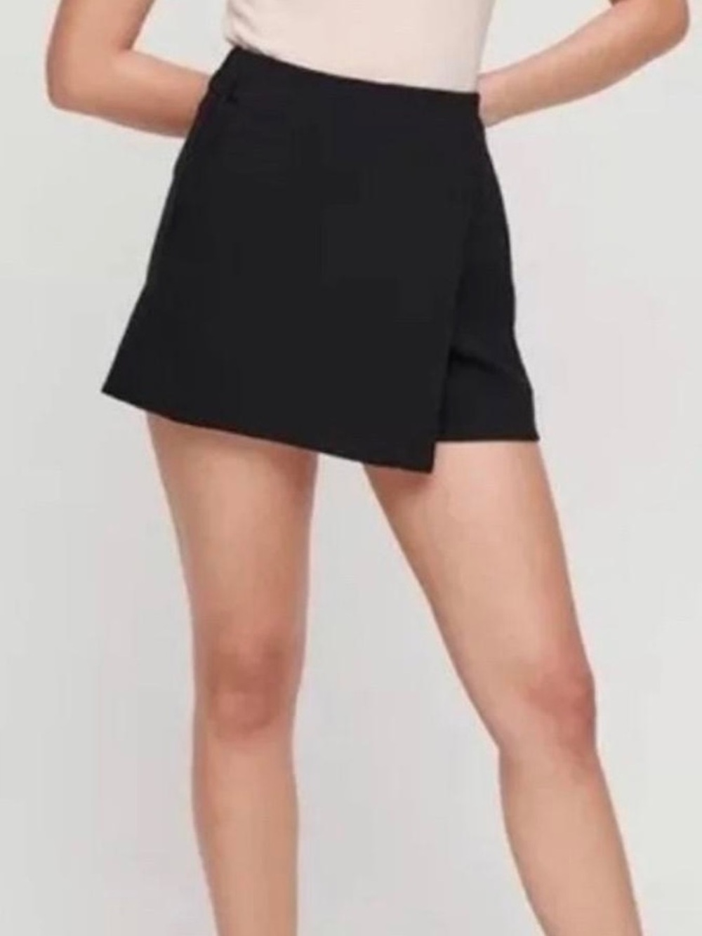 Babaton Black Asymmetrical Skort